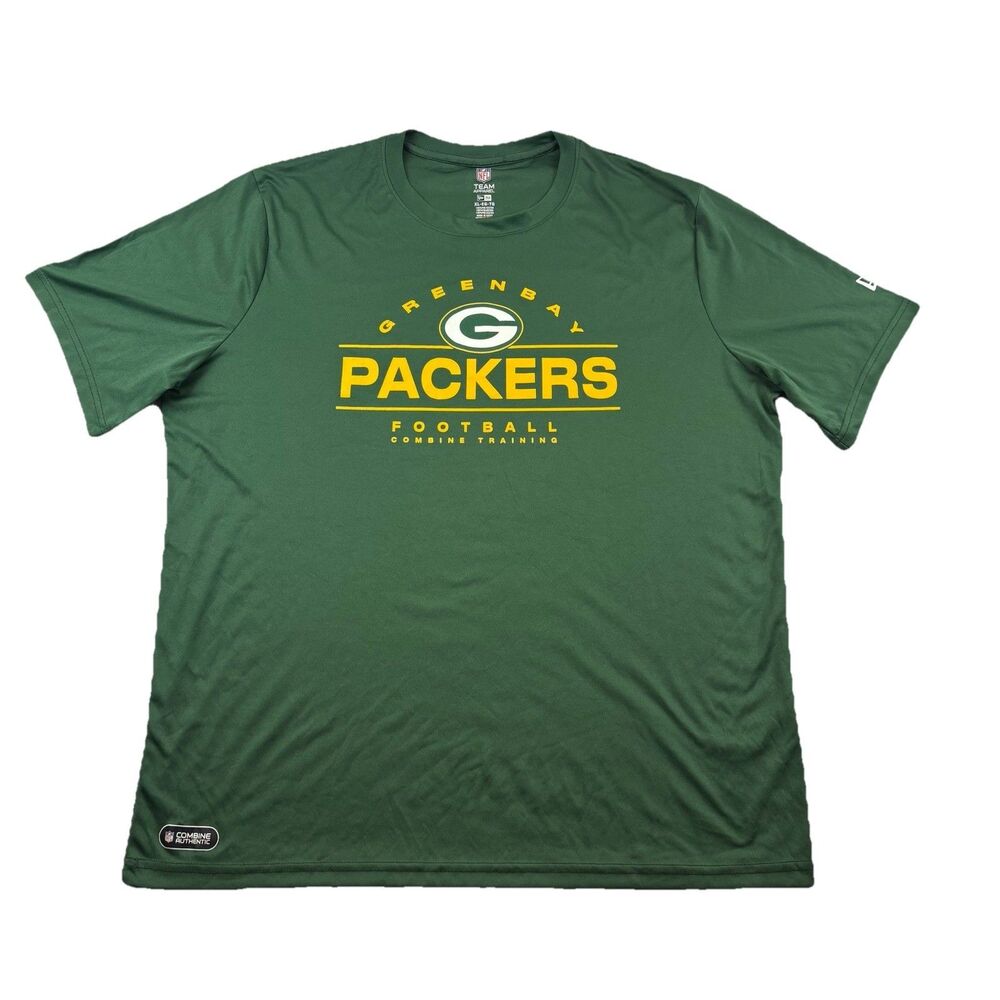 Green Bay Packers New Era Combine Performance T Shirt Mens XL Green Short Sleeve